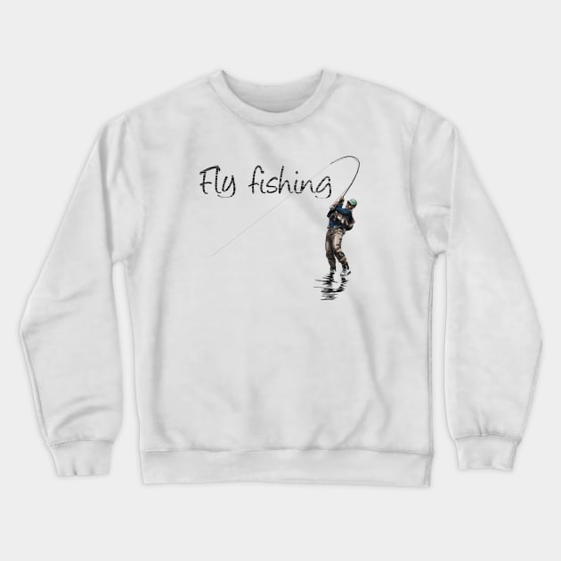 Fly fishing Crewneck Sweatshirt by sibosssr